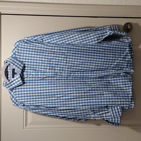 Tommy Hilfiger size 18/xxl blue white plaid - Picture 1 of 11